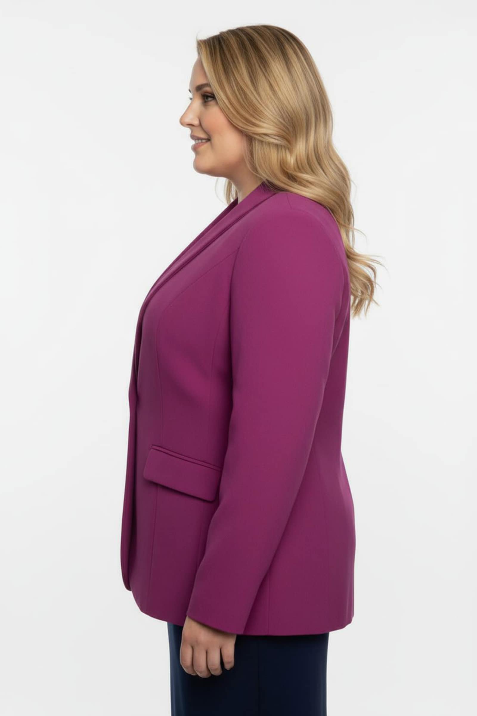 Blazer mit Schalkragen - magenta