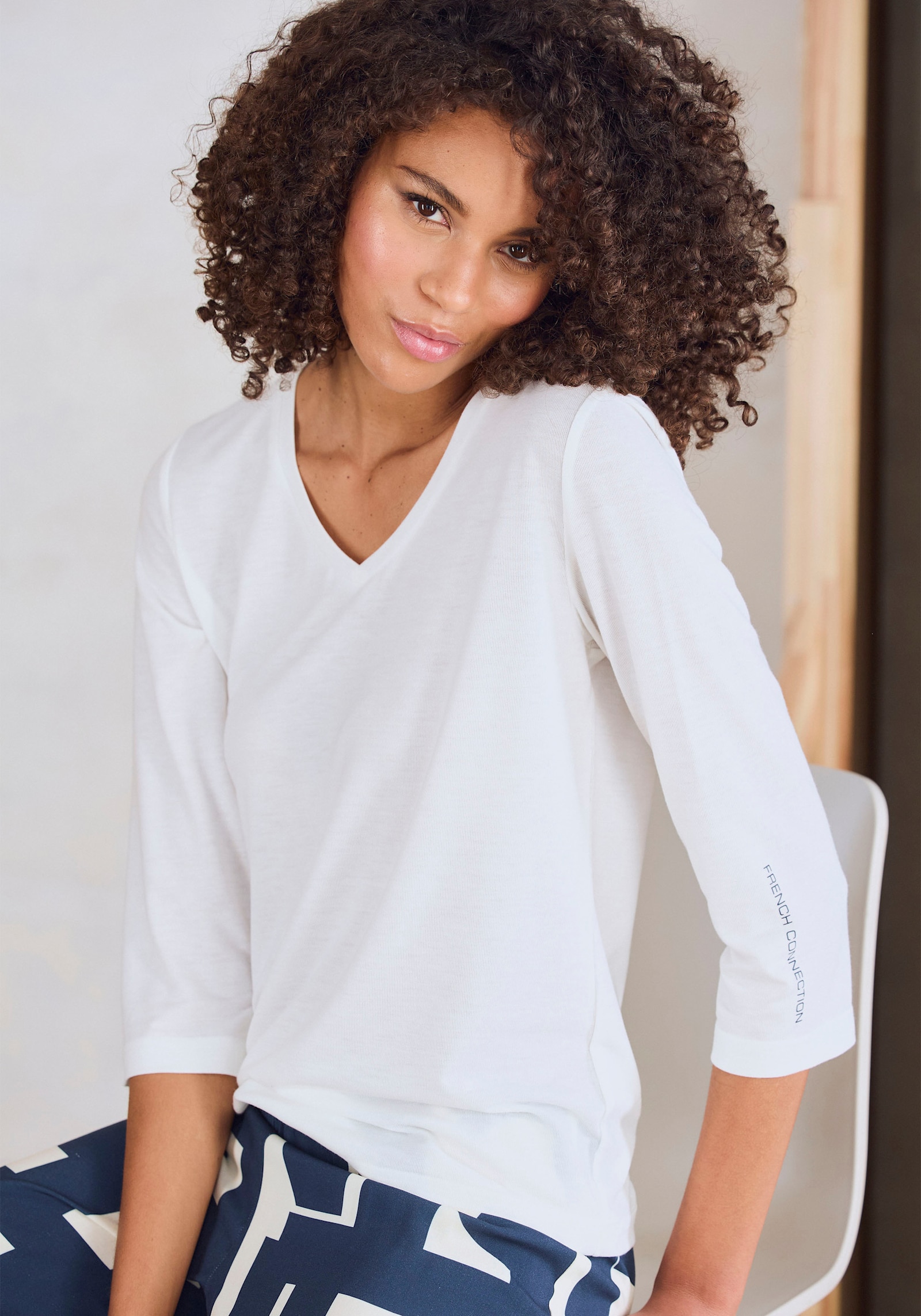 French Connection 3/4-Arm-Shirt - weiß