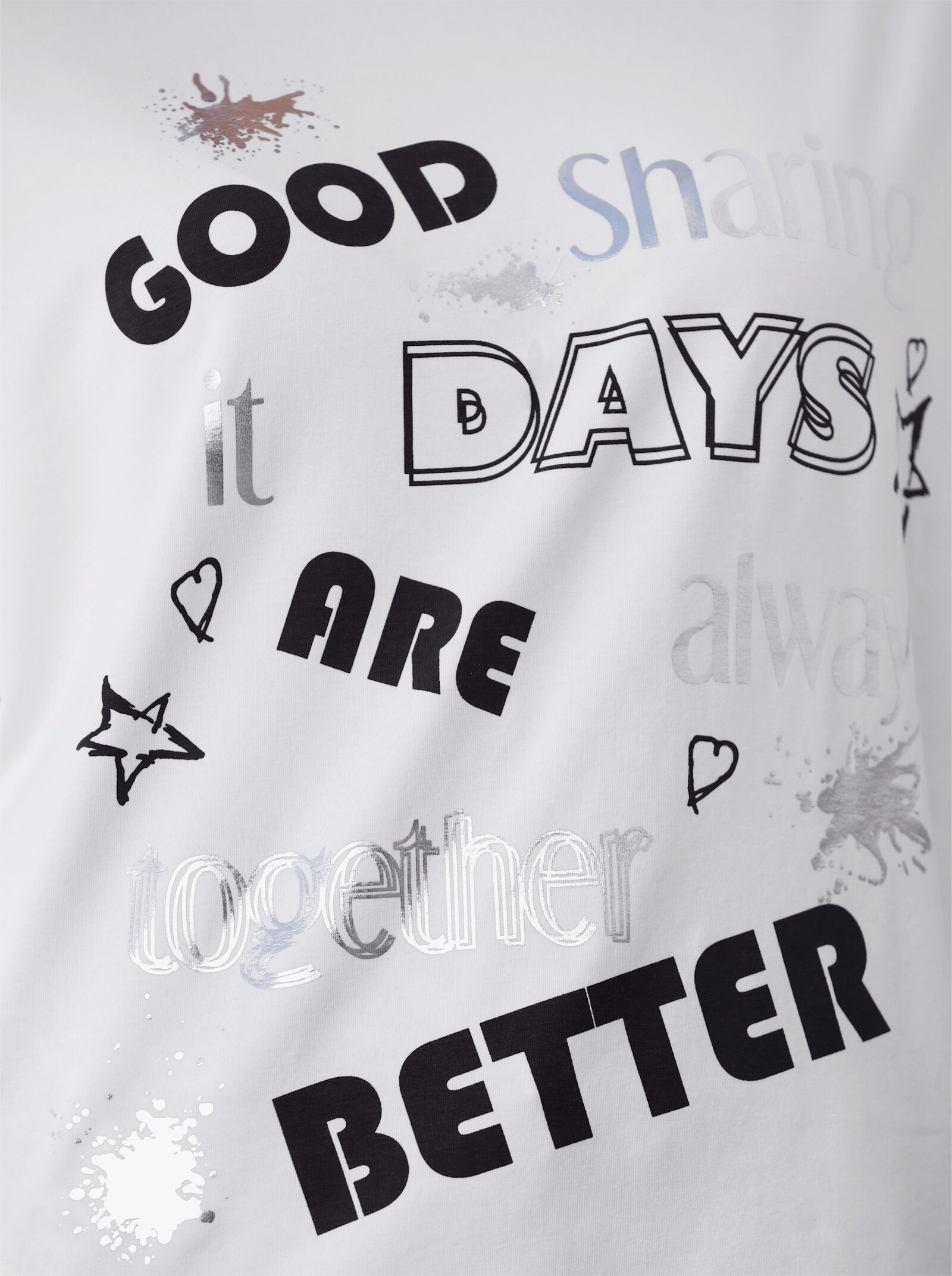 heine Langarmshirt mit silberfarbenen Details - ecru