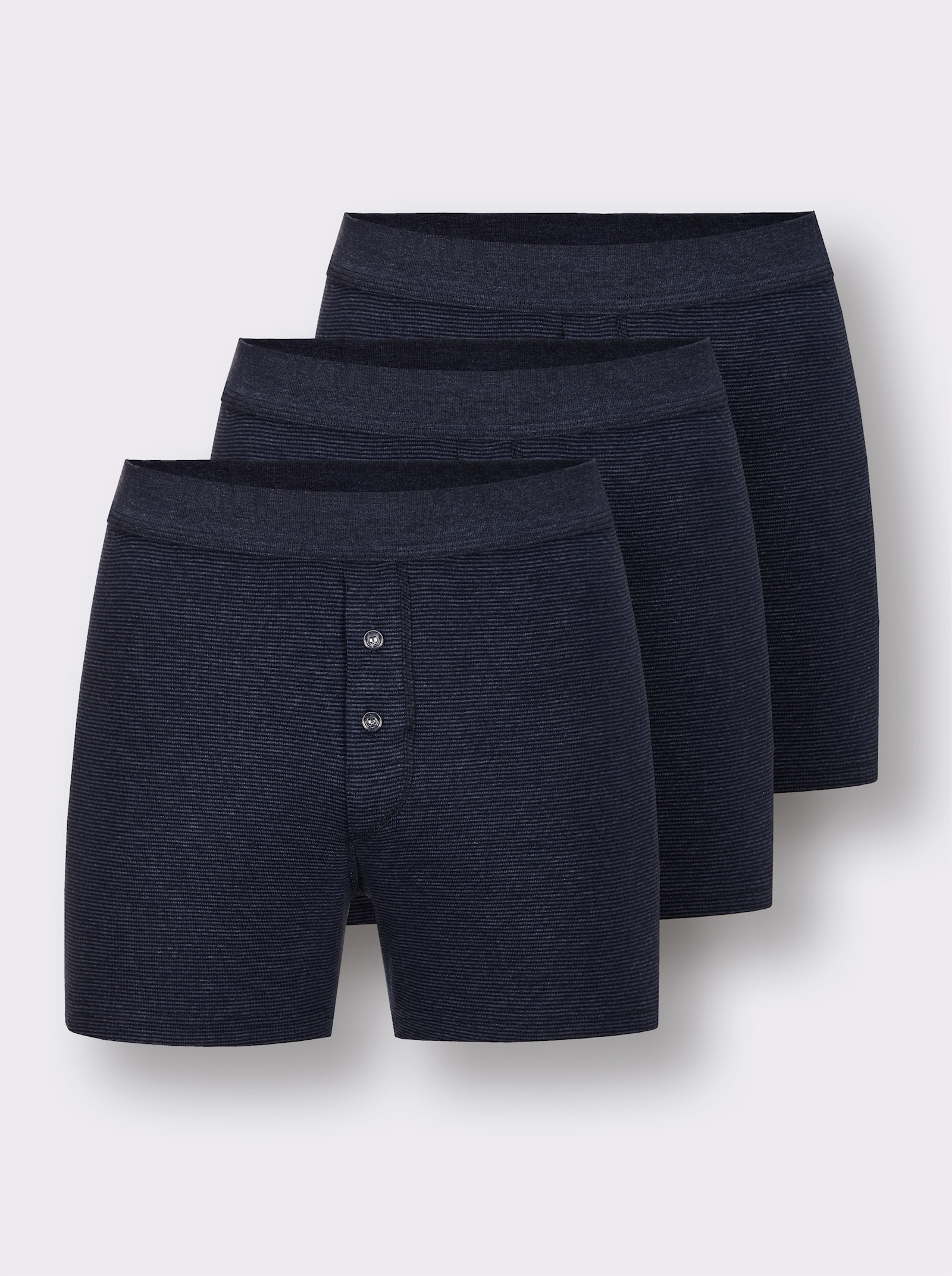 wäschepur men Boxershorts - marine-geringelt