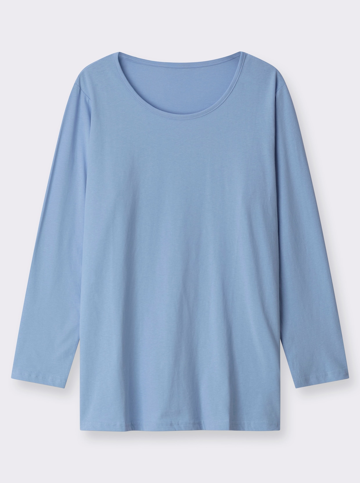 Langarmshirt in weiter Form - hellblau