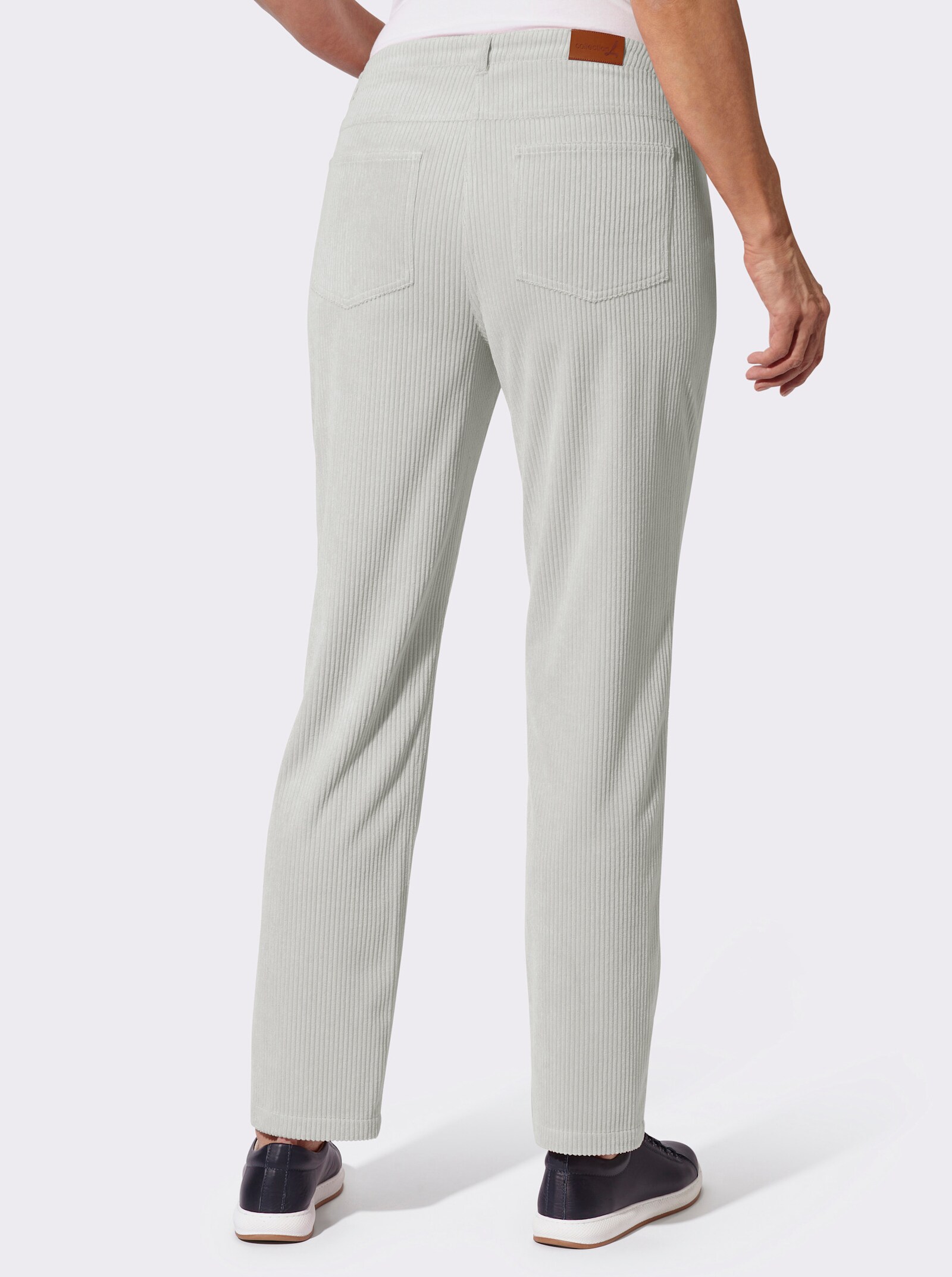 Cordhose in 5-Pocket-Form - ecru