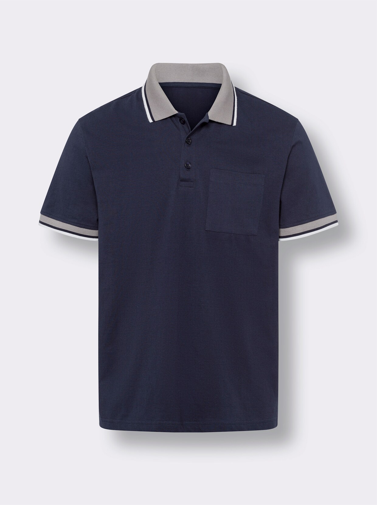 Kurzarm-Poloshirt - marine