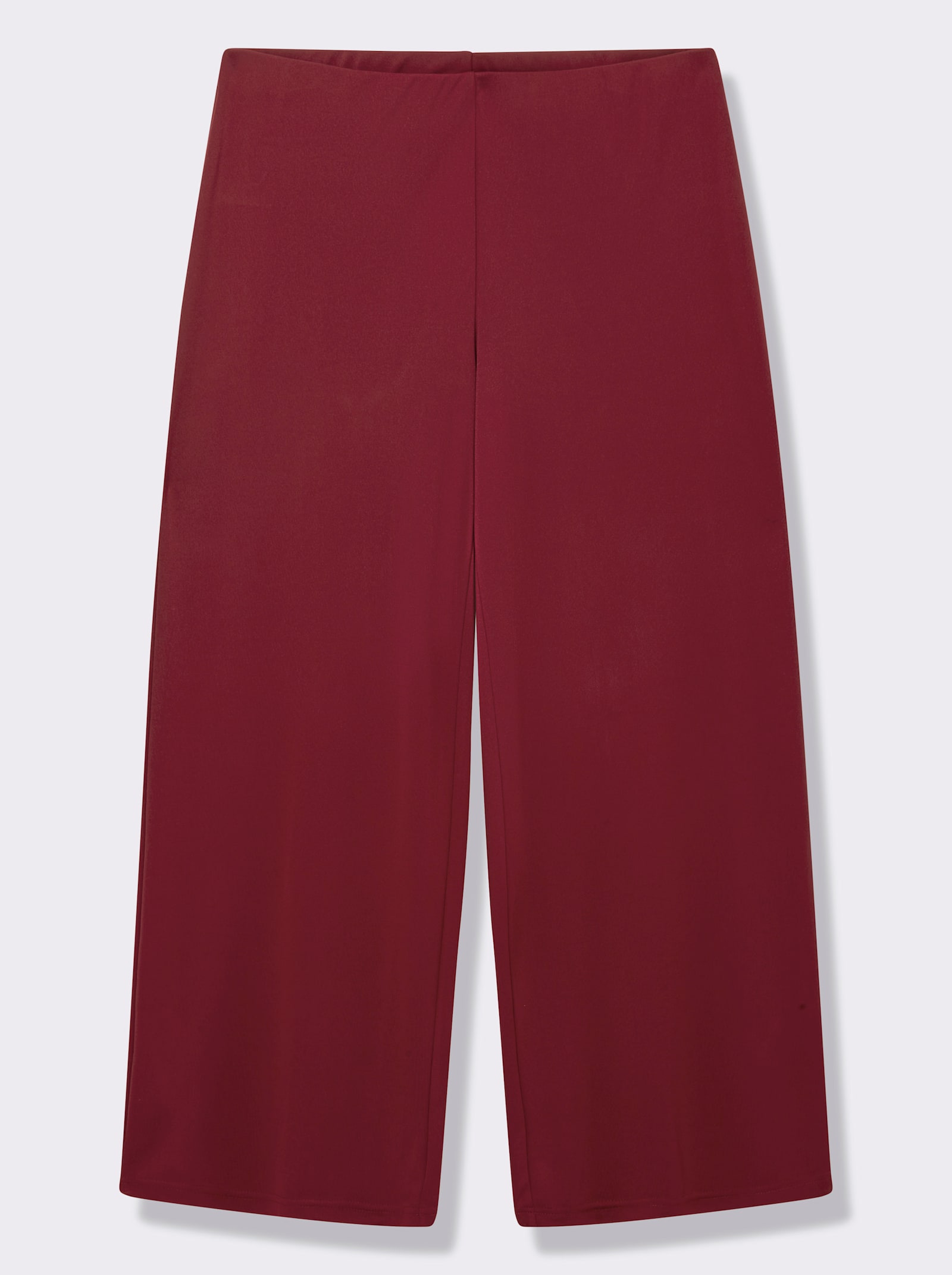 Palazzohose mit Elastik-Bund - dunkelrot