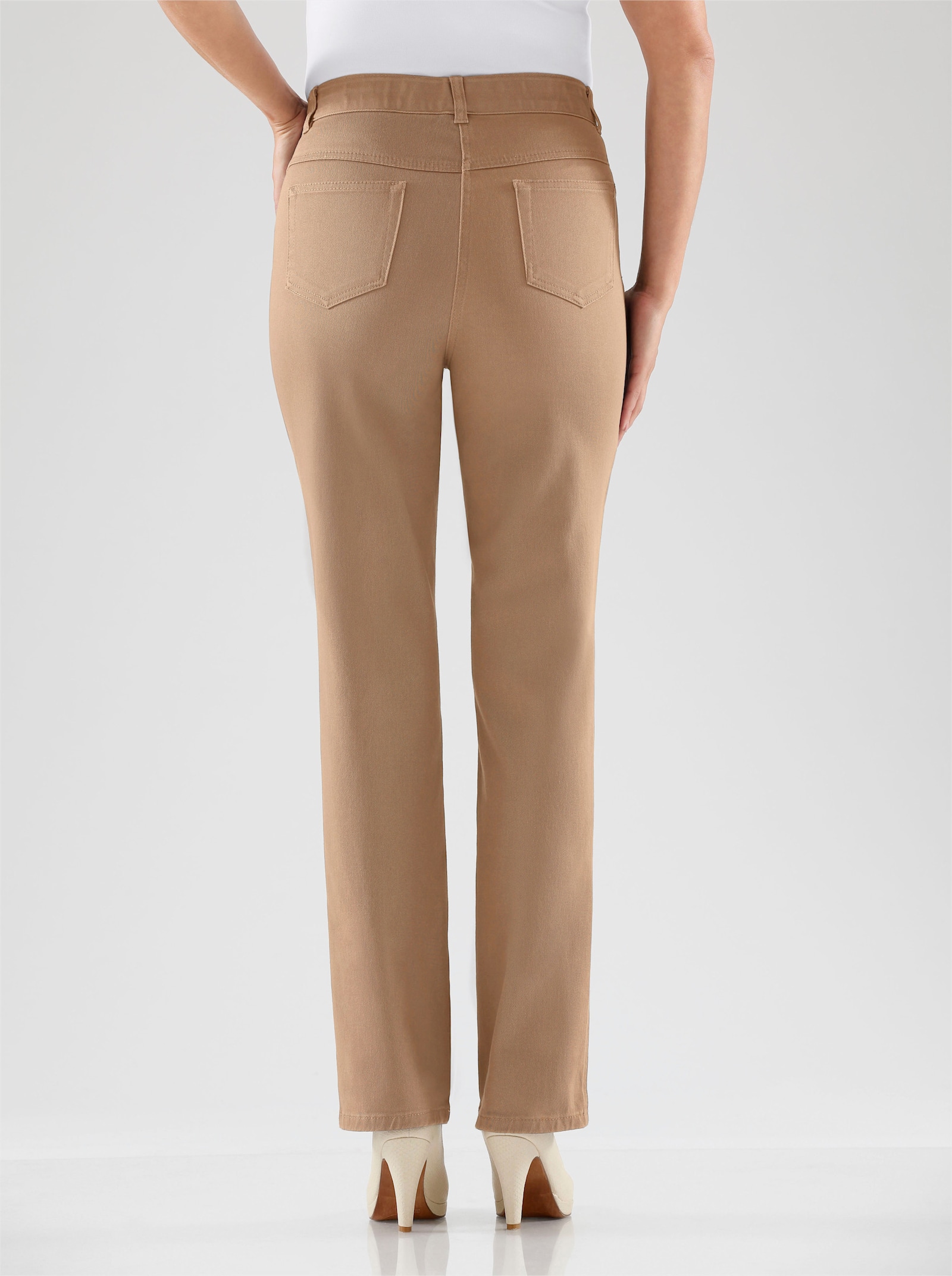 5-pocketjeans met rechte snit - camel