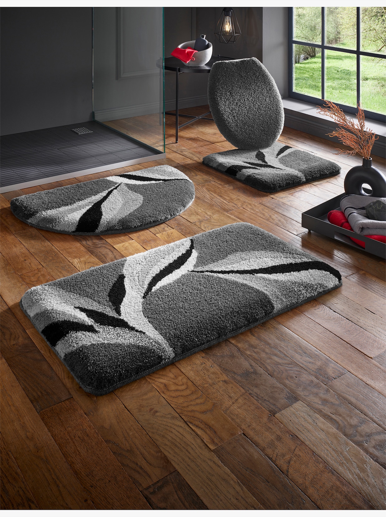 Kleine Wolke Badematte - grau