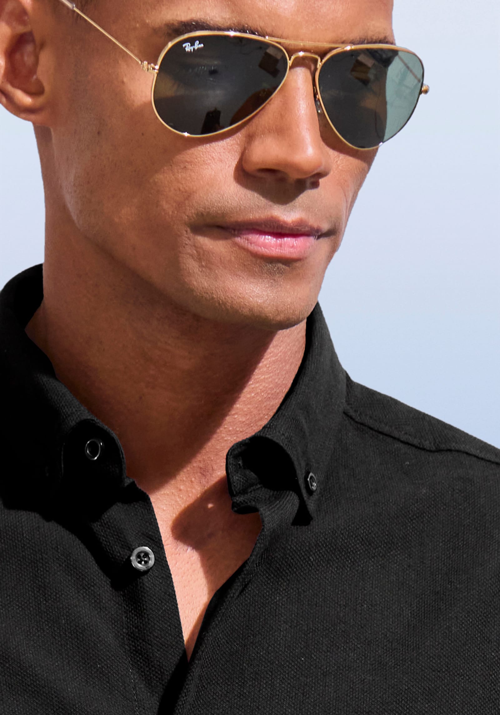 H.I.S Langarmhemd - schwarz