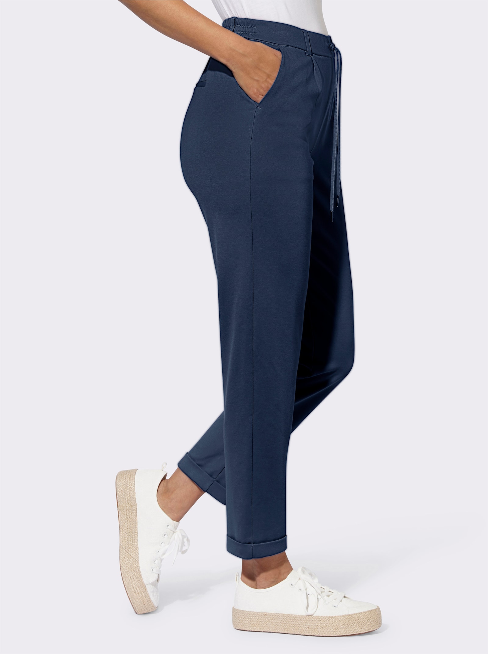 Jogg Pants in Interlock-Qualität - dunkelblau