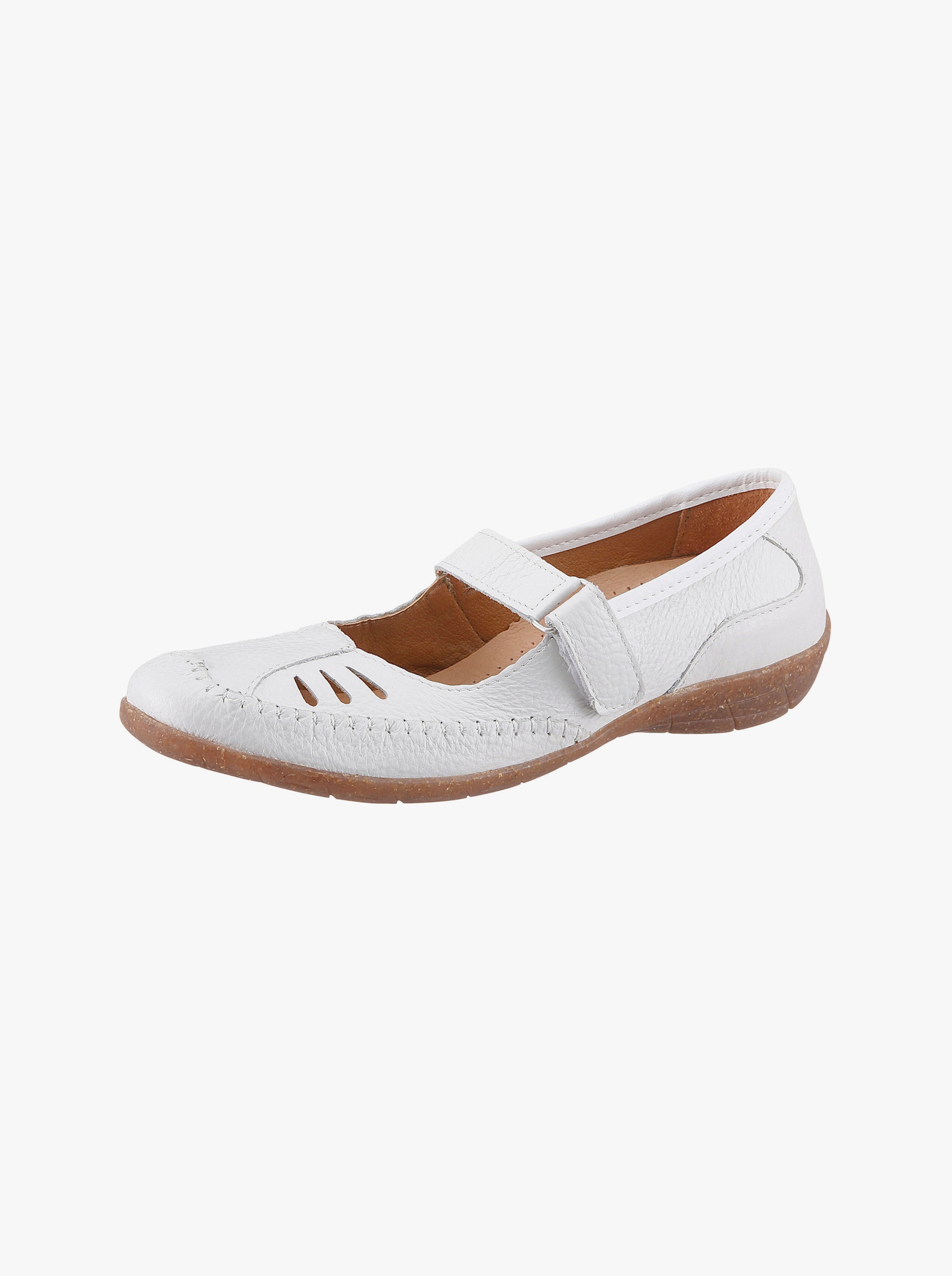 ACO Ballerina mit Leder-Wechselfußbett - weiß