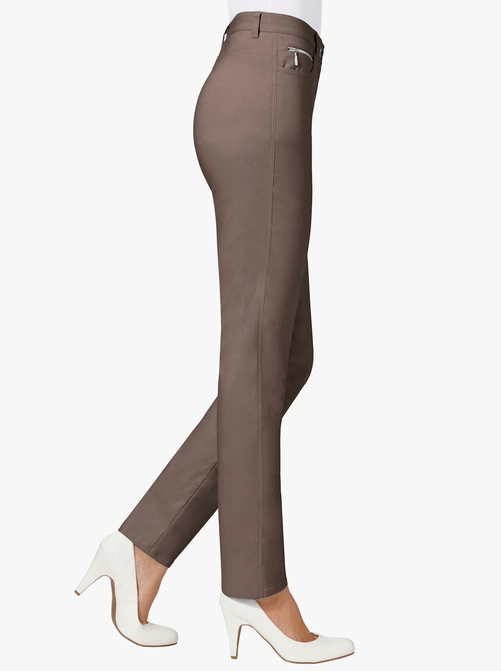 Stehmann Comfort line Stretch-Hose mit Zier-Taschen vorne - stein