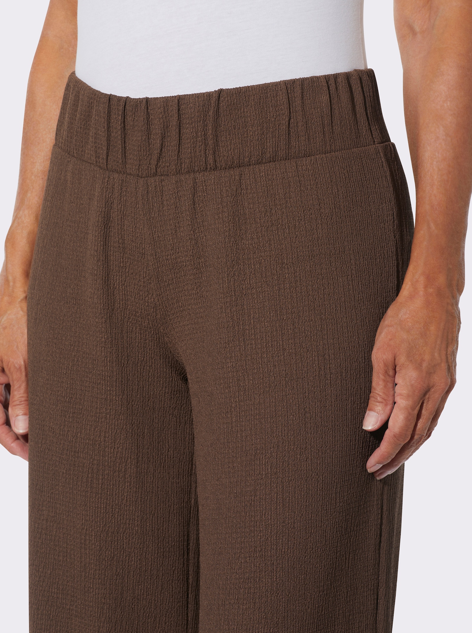 Hose mit weitem Bein - schoko