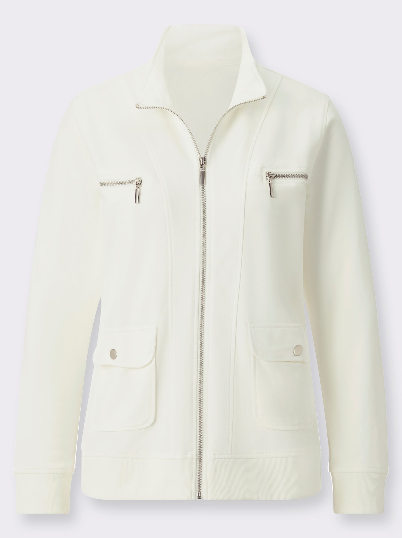Shirtjacke aus reiner Baumwolle - weiss
