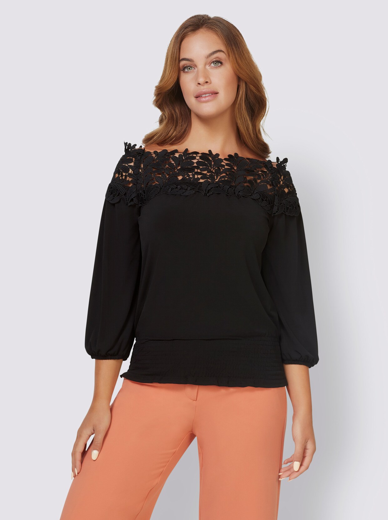 heine Spitzenshirt - schwarz