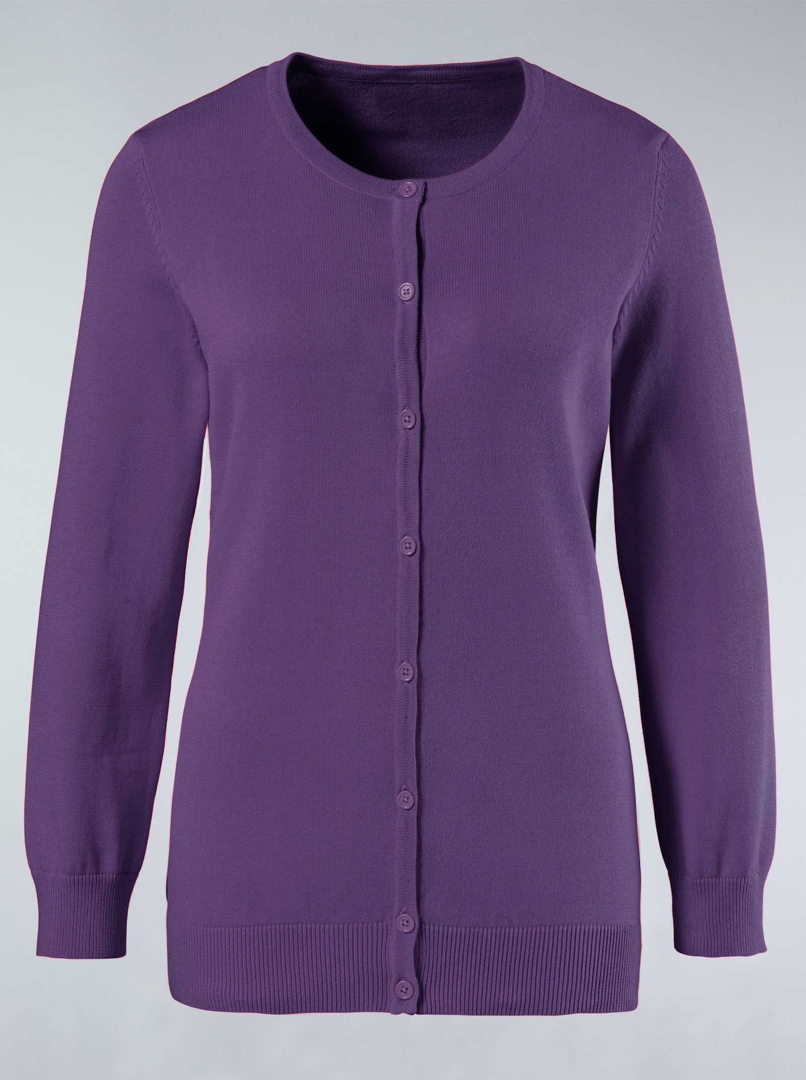Strickjacke aus reiner Baumwolle - lila