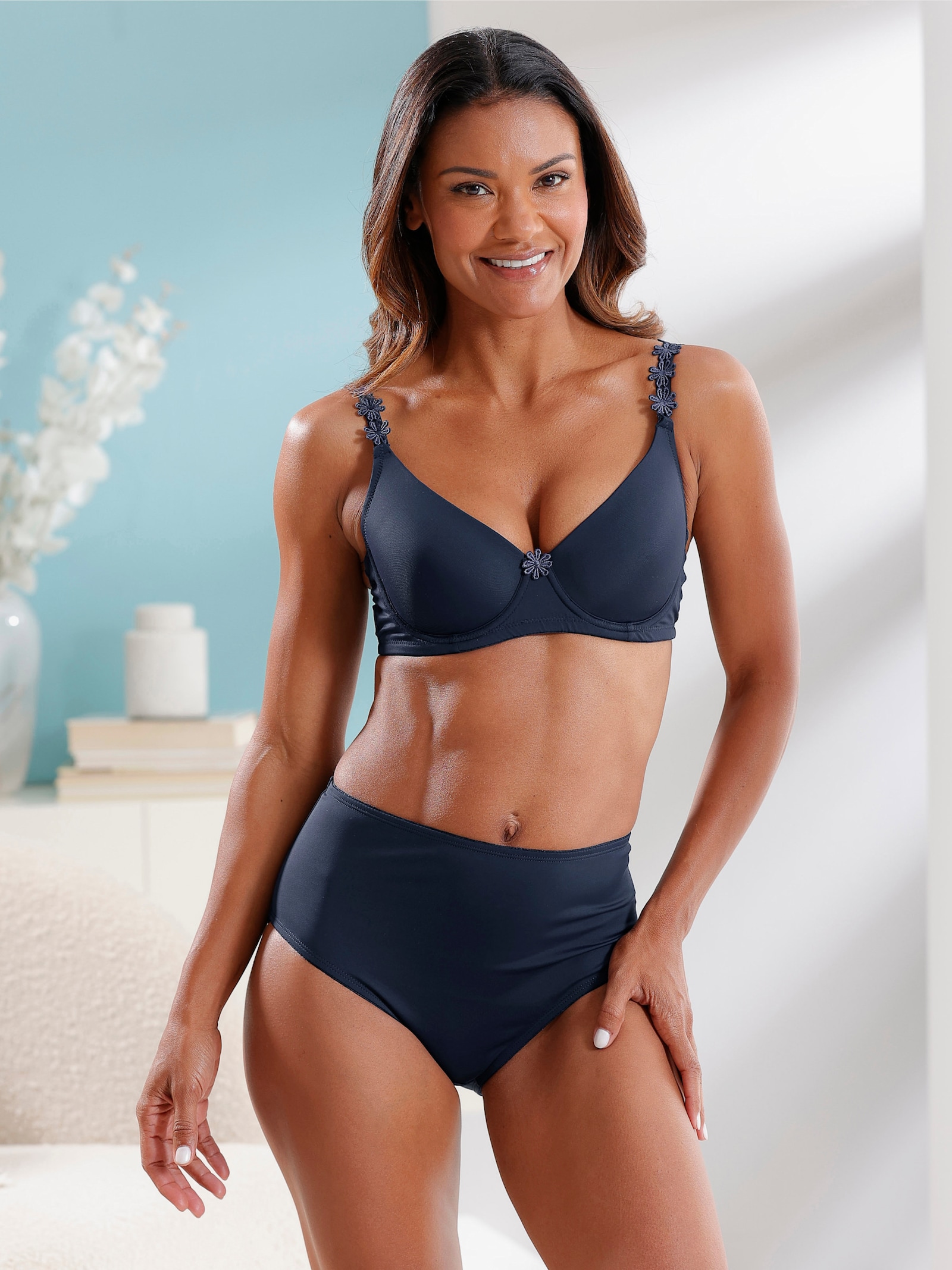 Heupslip - marine + wit