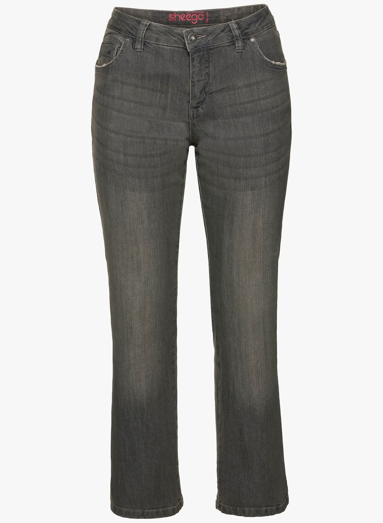 sheego Bootcut-Jeans - grey denim