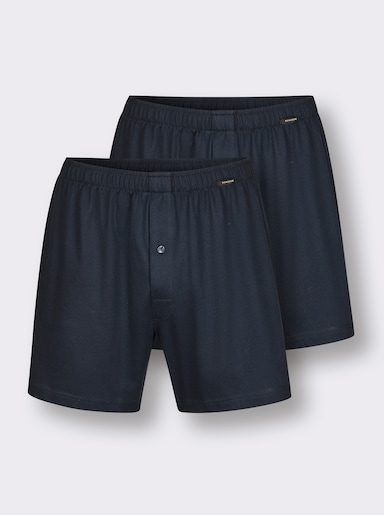 Schiesser Boxershorts mit Streifen - marine