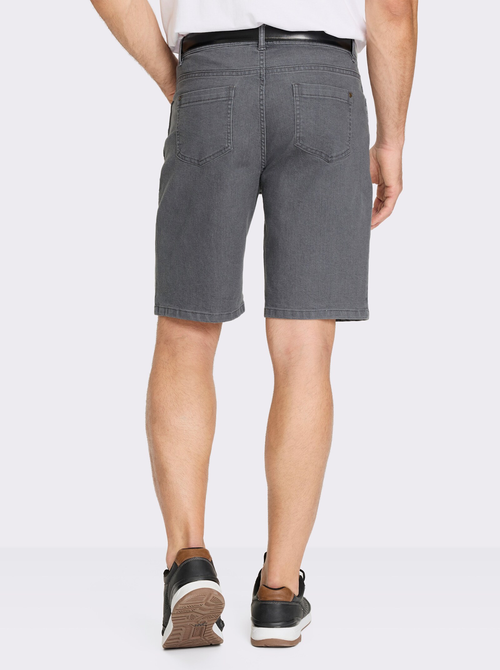 Marco Donati Bermudas mit Detail im Ethno-Dessin - grey-denim