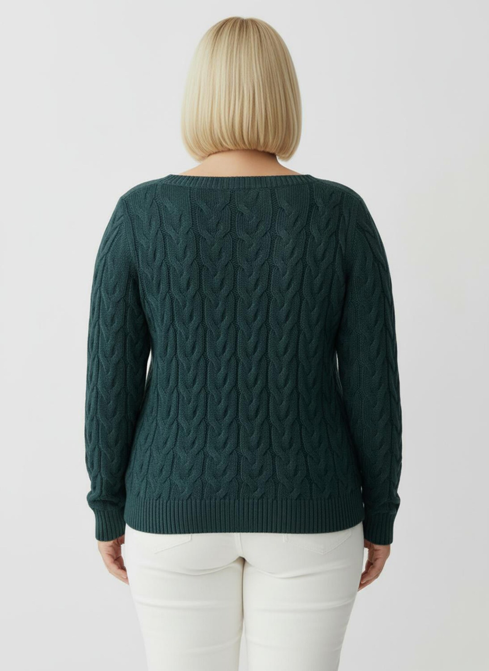 Pullover mit U-Boot-Ausschnitt - petrol