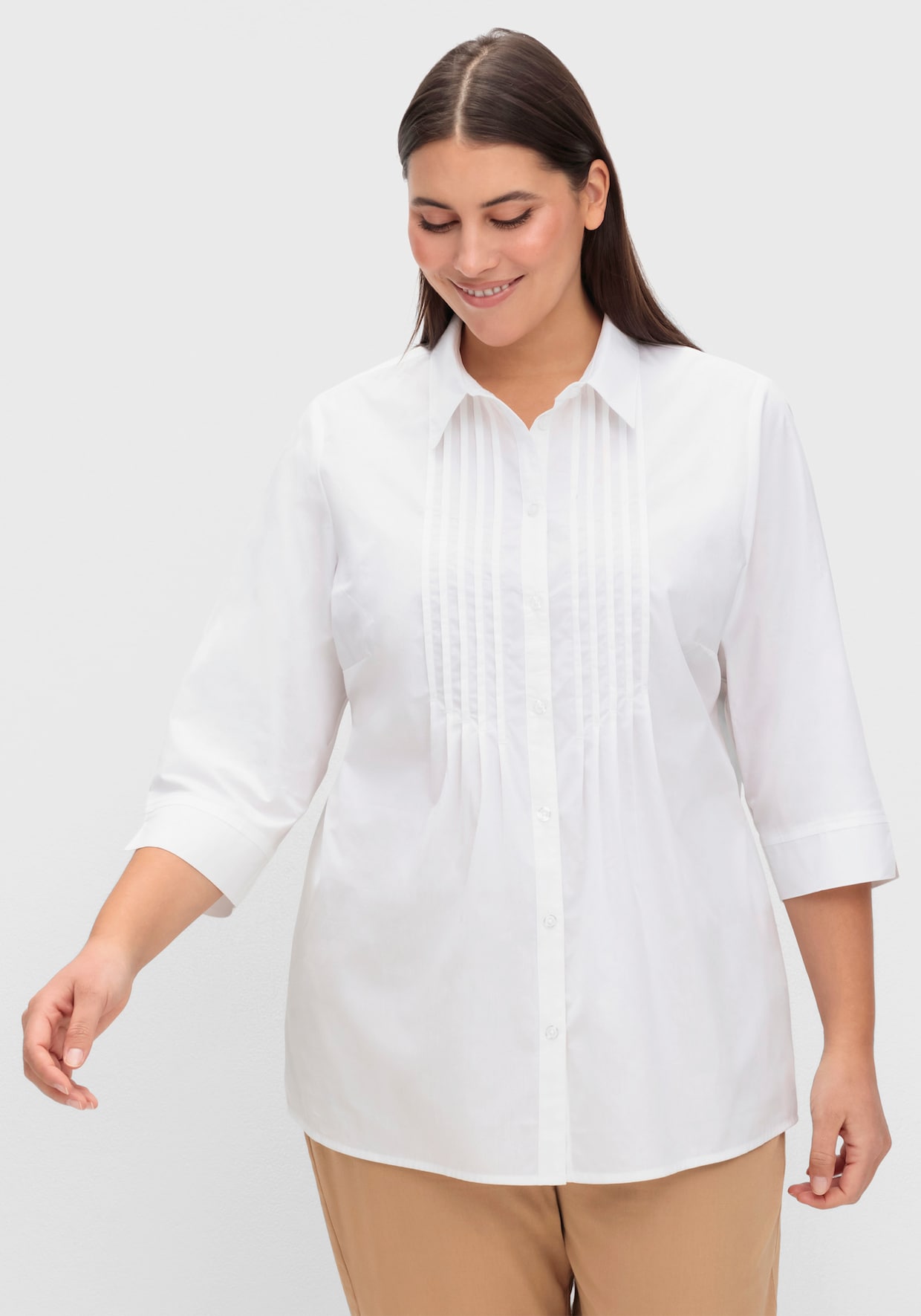 Longbluse - weiß
