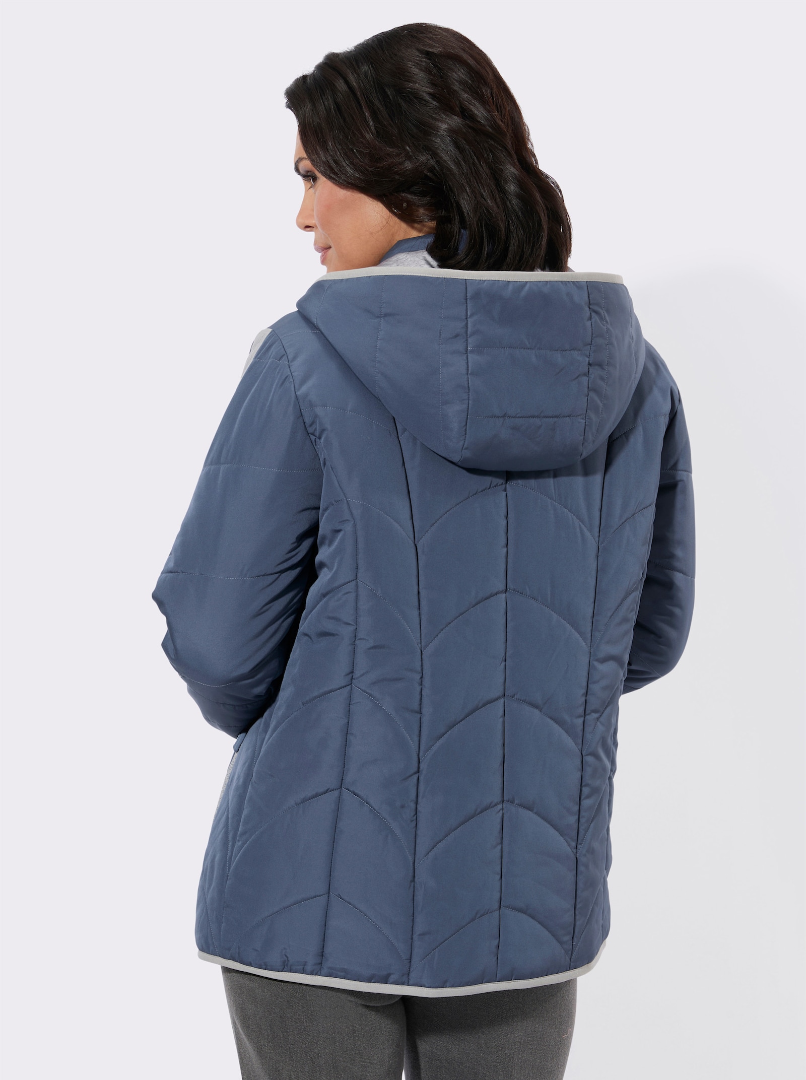 Steppjacke mit Innentasche - rauchblau