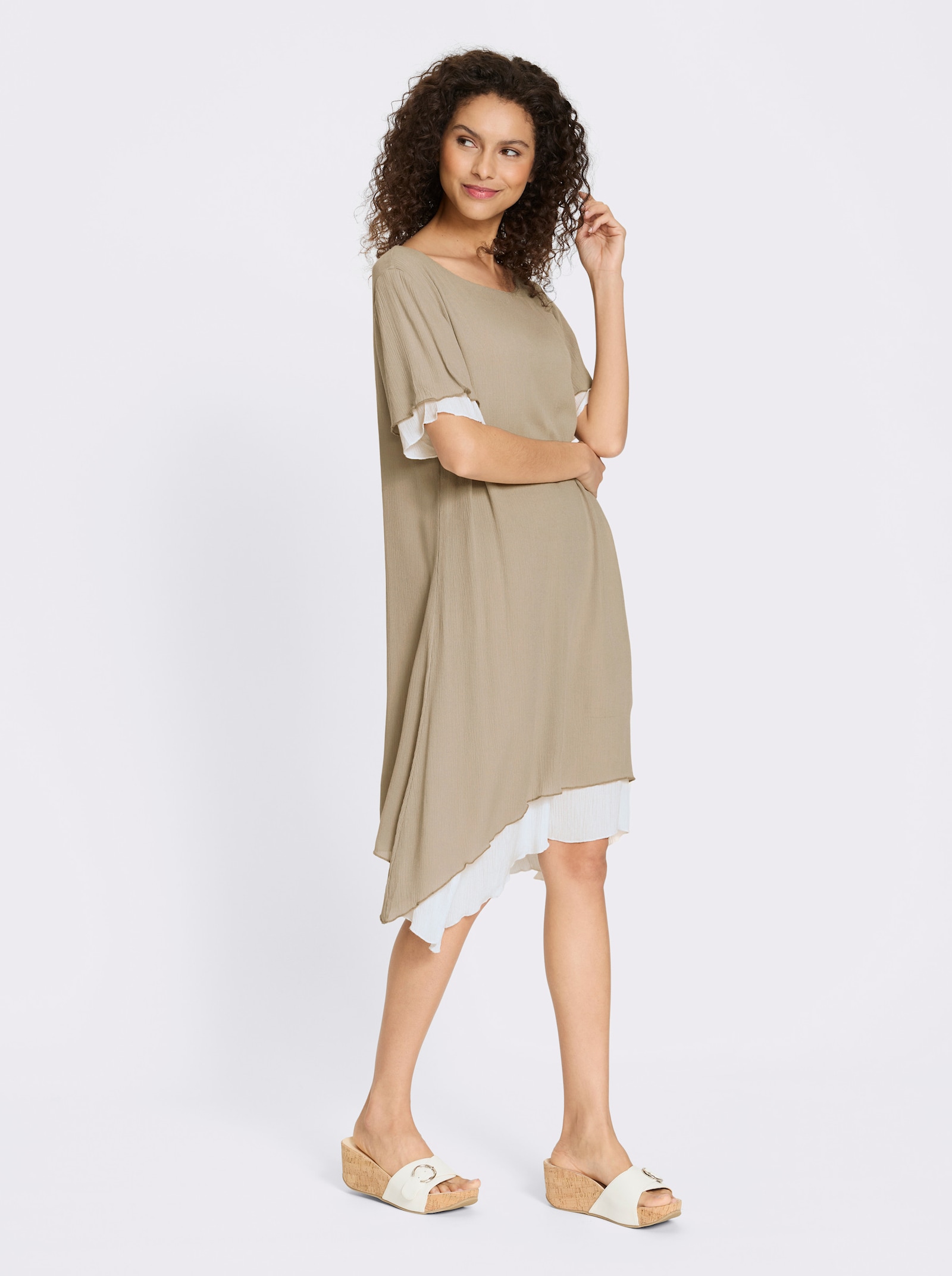 heine Sommerkleid im Lagen-Look - schlamm