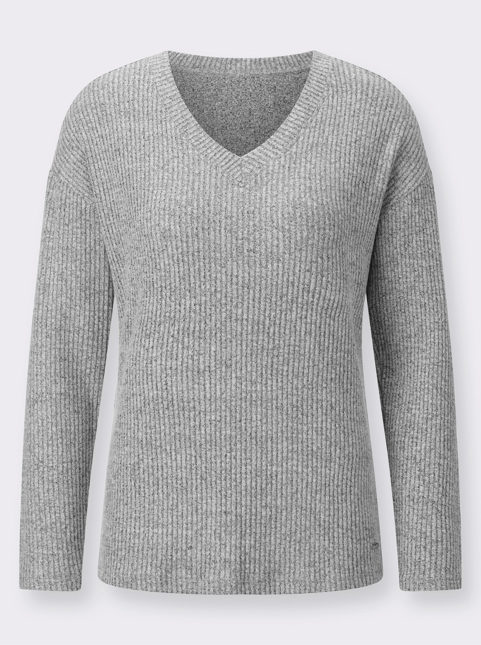 feel good Shirt - grau-meliert