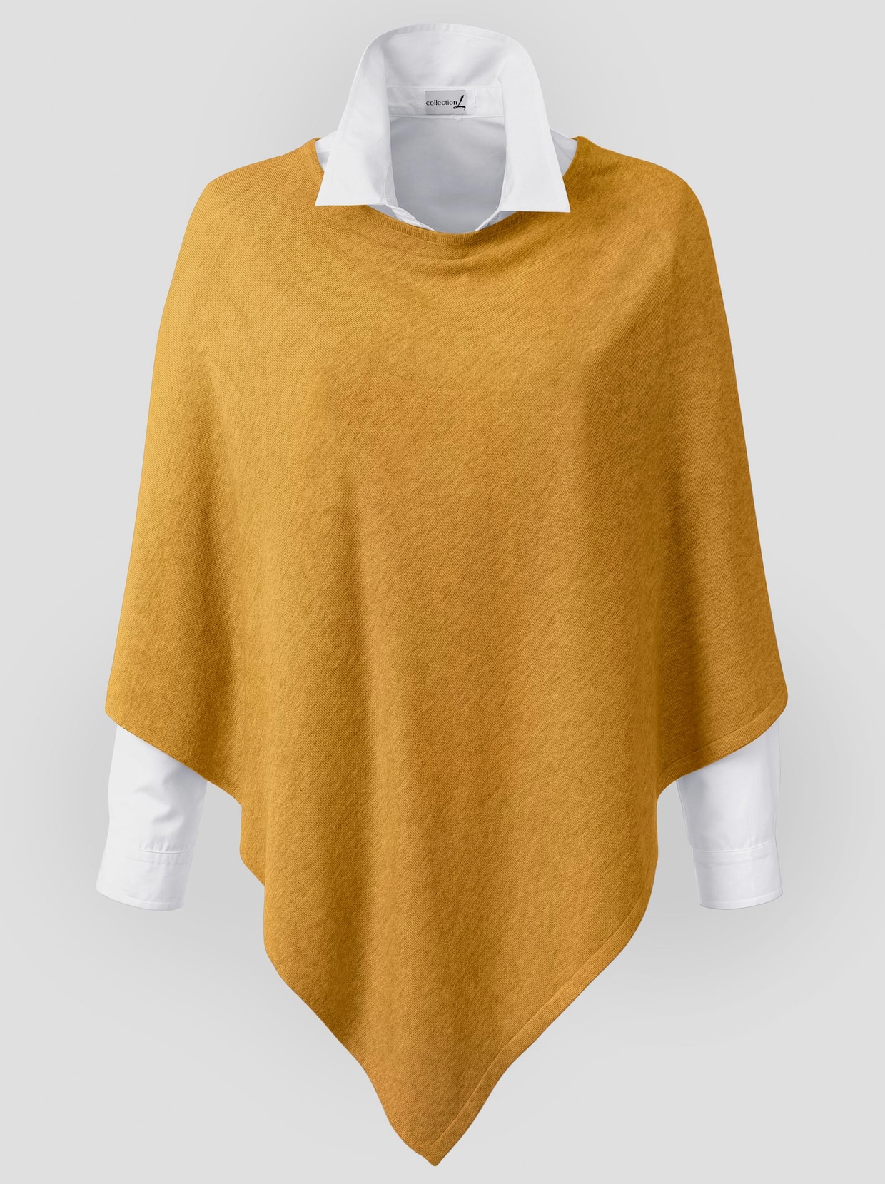 Gebreide poncho - kerrie