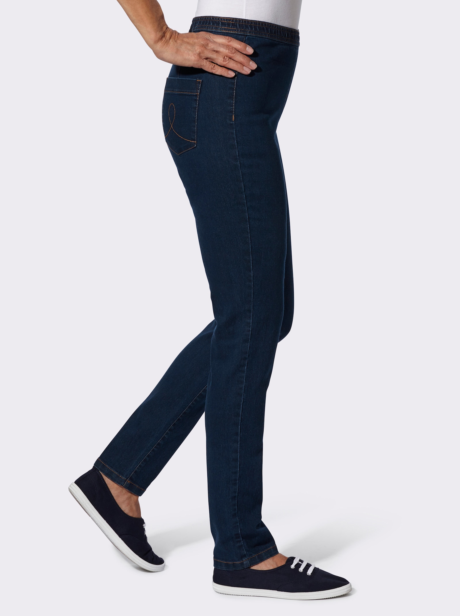 Comfortjeans in nauw model - dark-blue