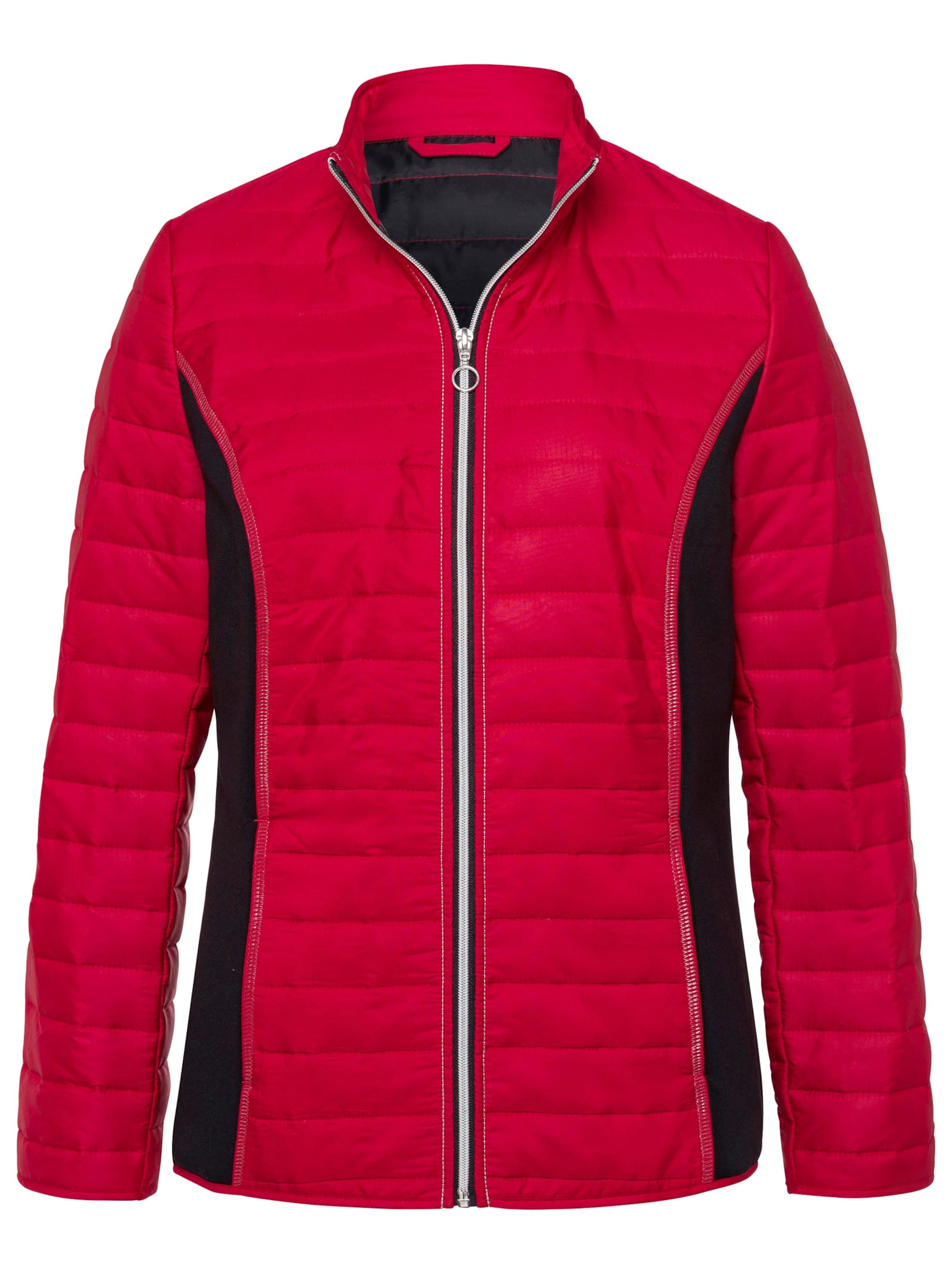 Steppjacke - rot-schwarz