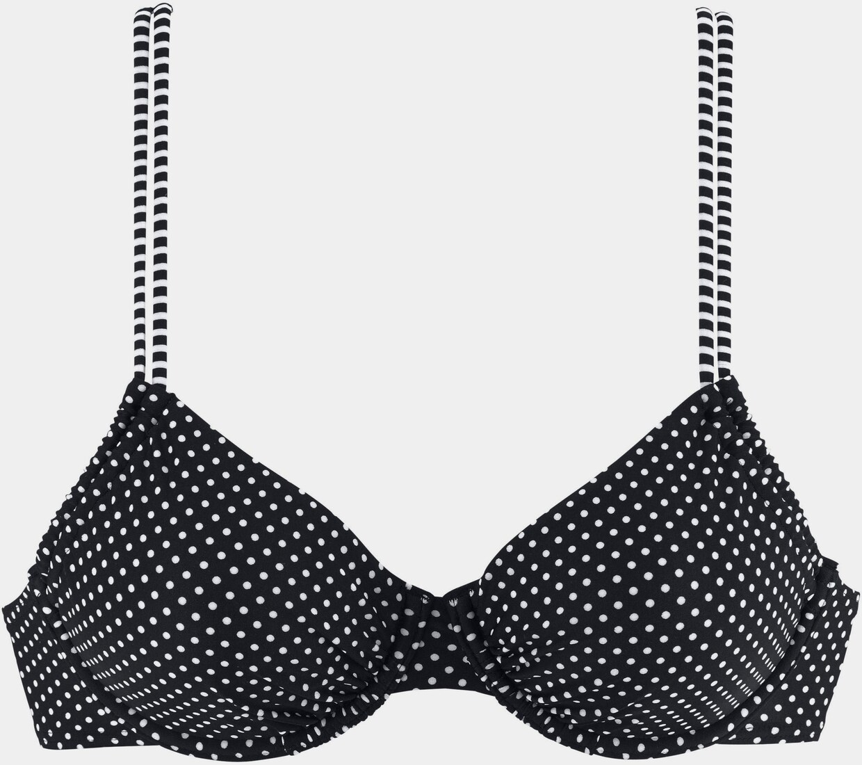 s.Oliver Bügel-Bikini-Top - schwarz-weiß-gepunktet