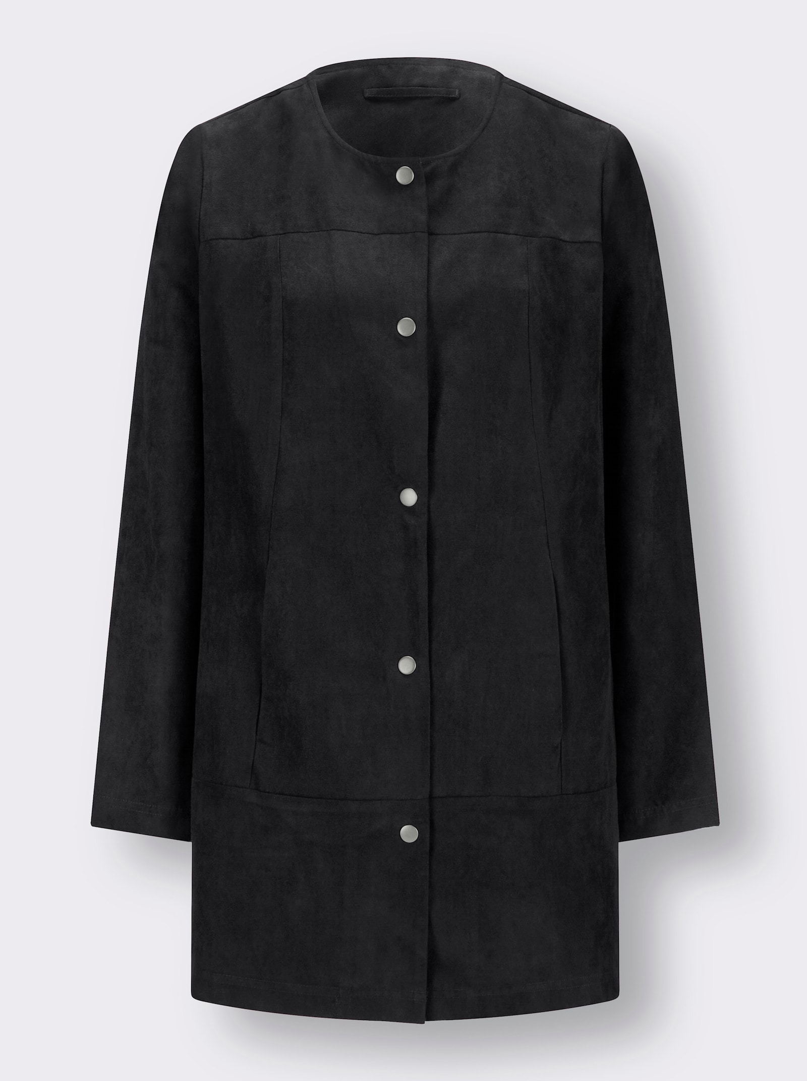 Dlouhý blejzr se vzhledem veluru - černá