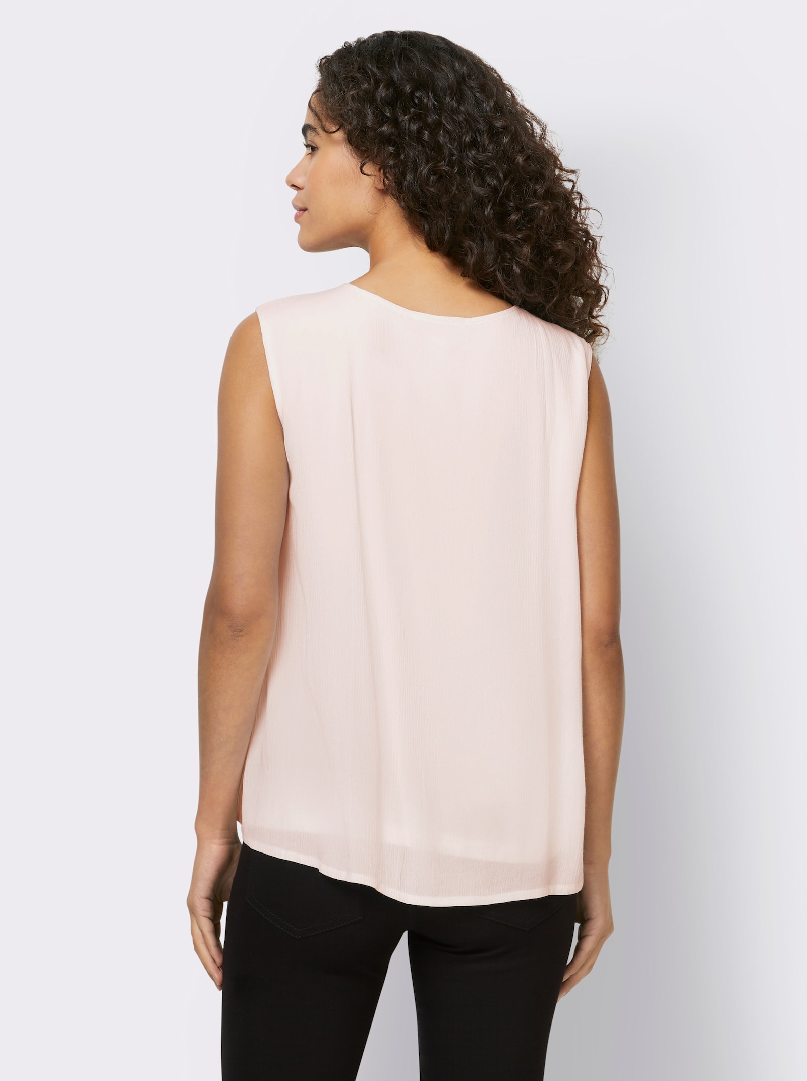 heine Spitzentop in Crinkle-Optik - ecru