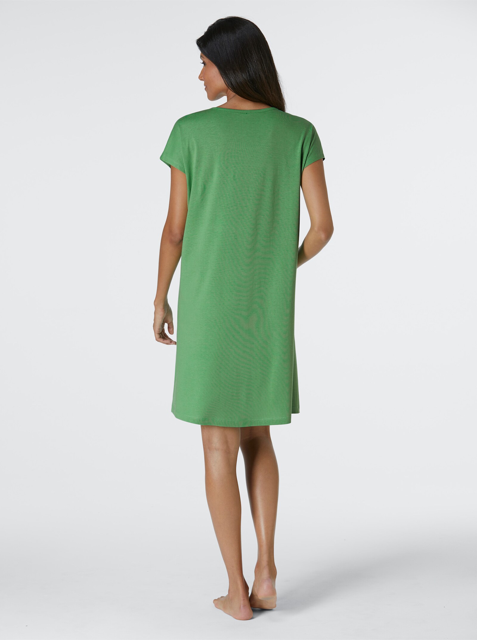 wäschepur Slaapshirts met oversized snit - Appelgroen + zwart