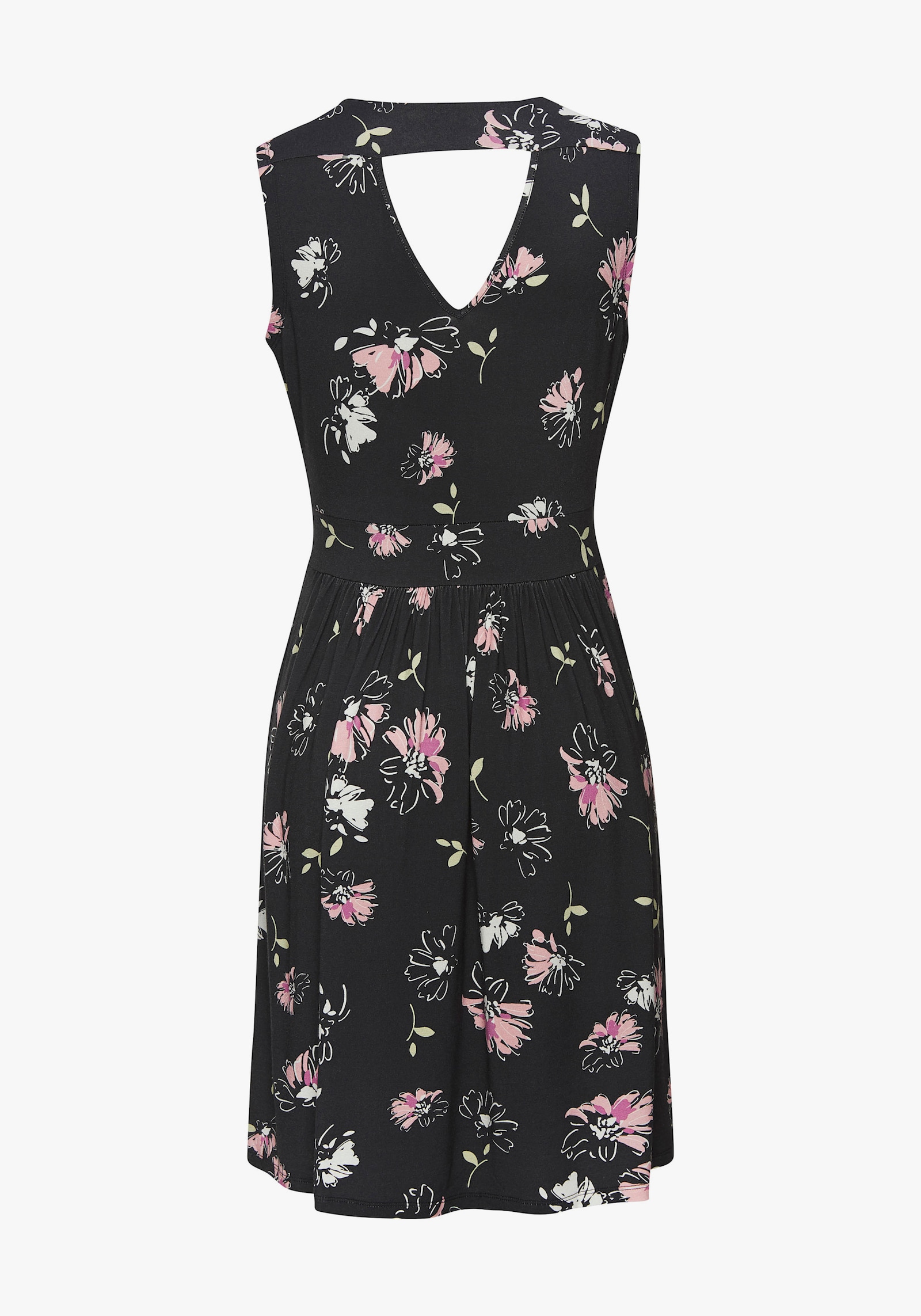 Vivance Jerseykleid - schwarz-mauve bedruckt