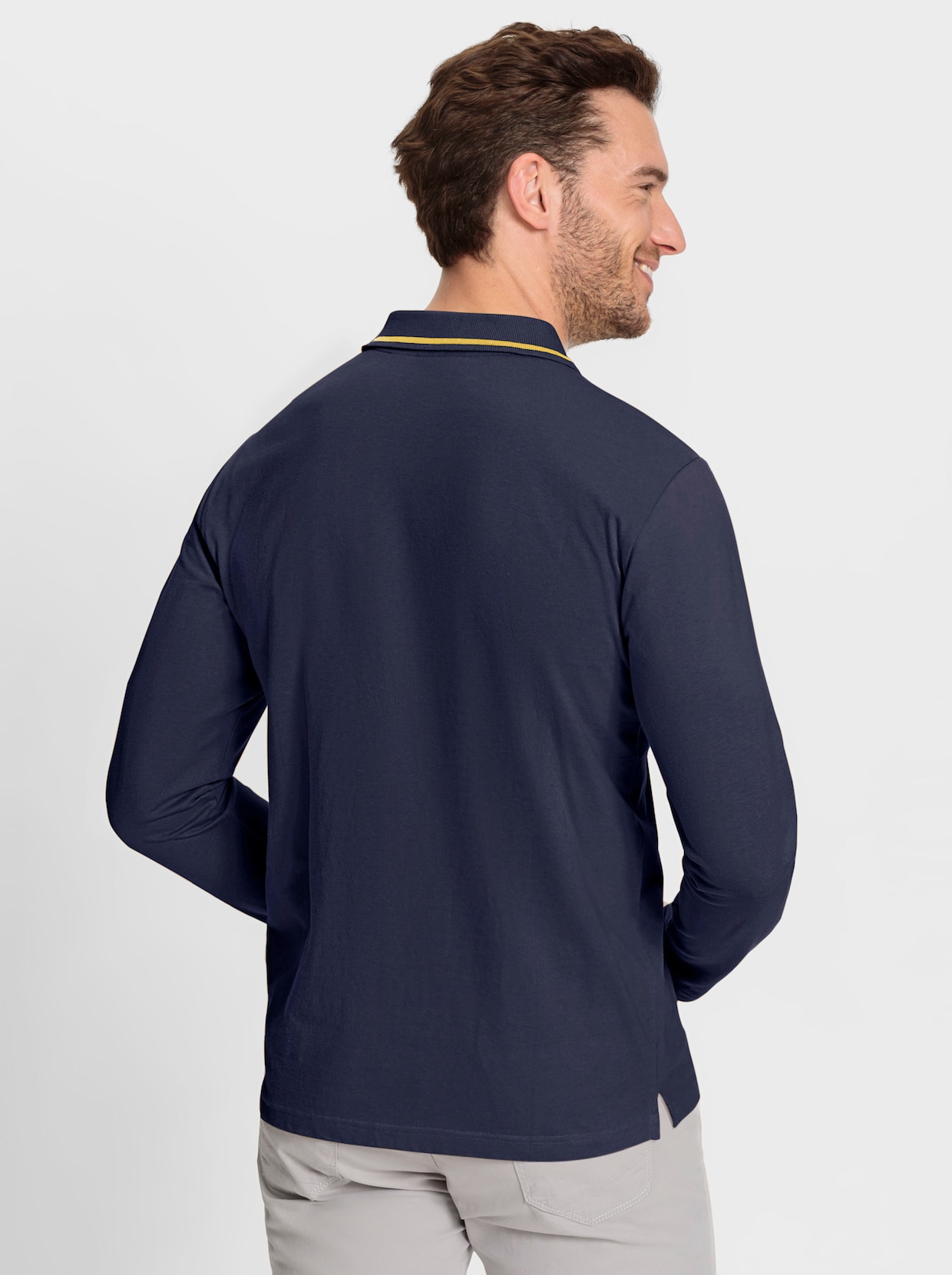 Catamaran Poloshirt met lange mouwen - marine