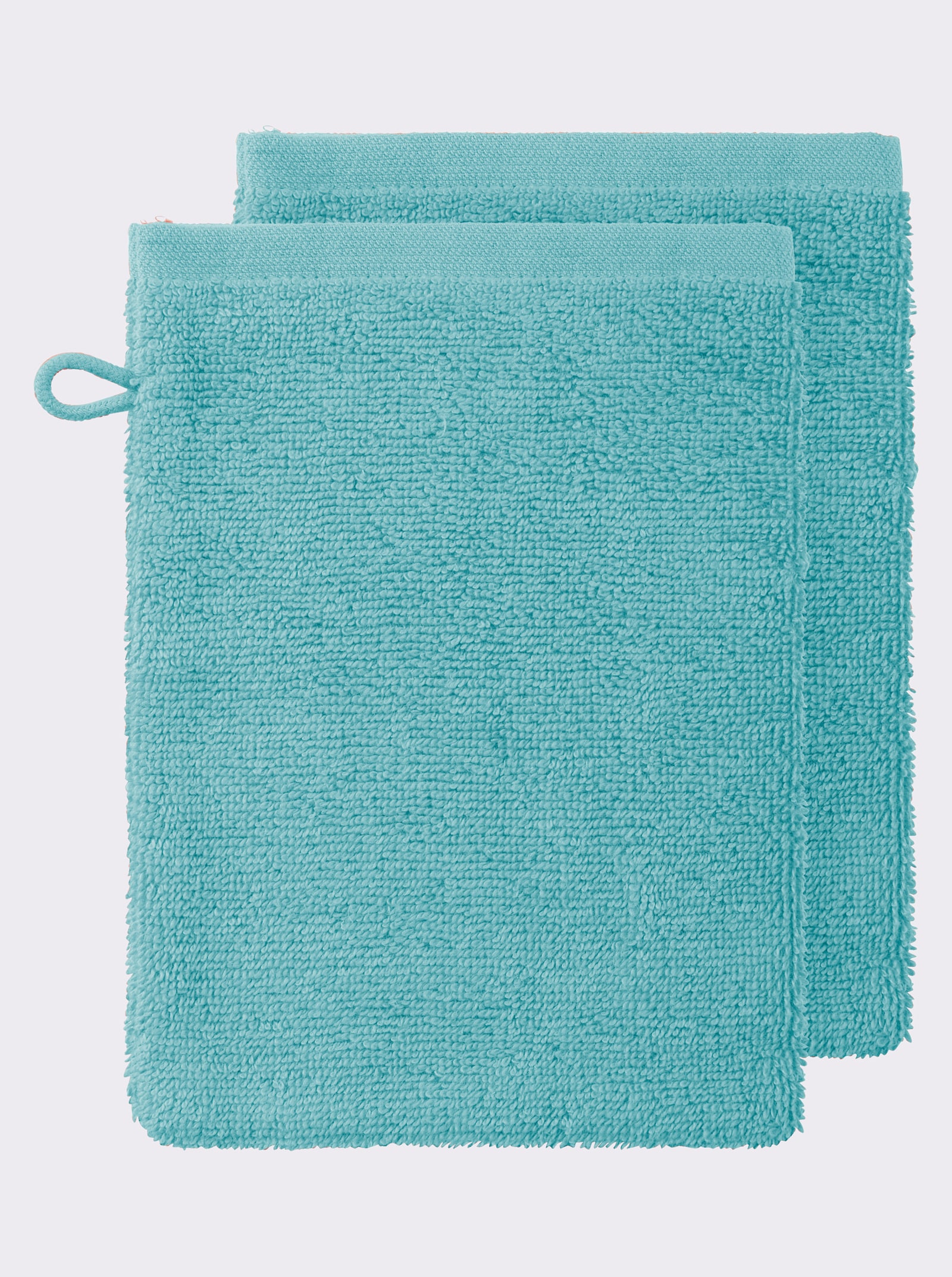 wäschepur Handdoek met 2-kleurige sierrand - oceaan