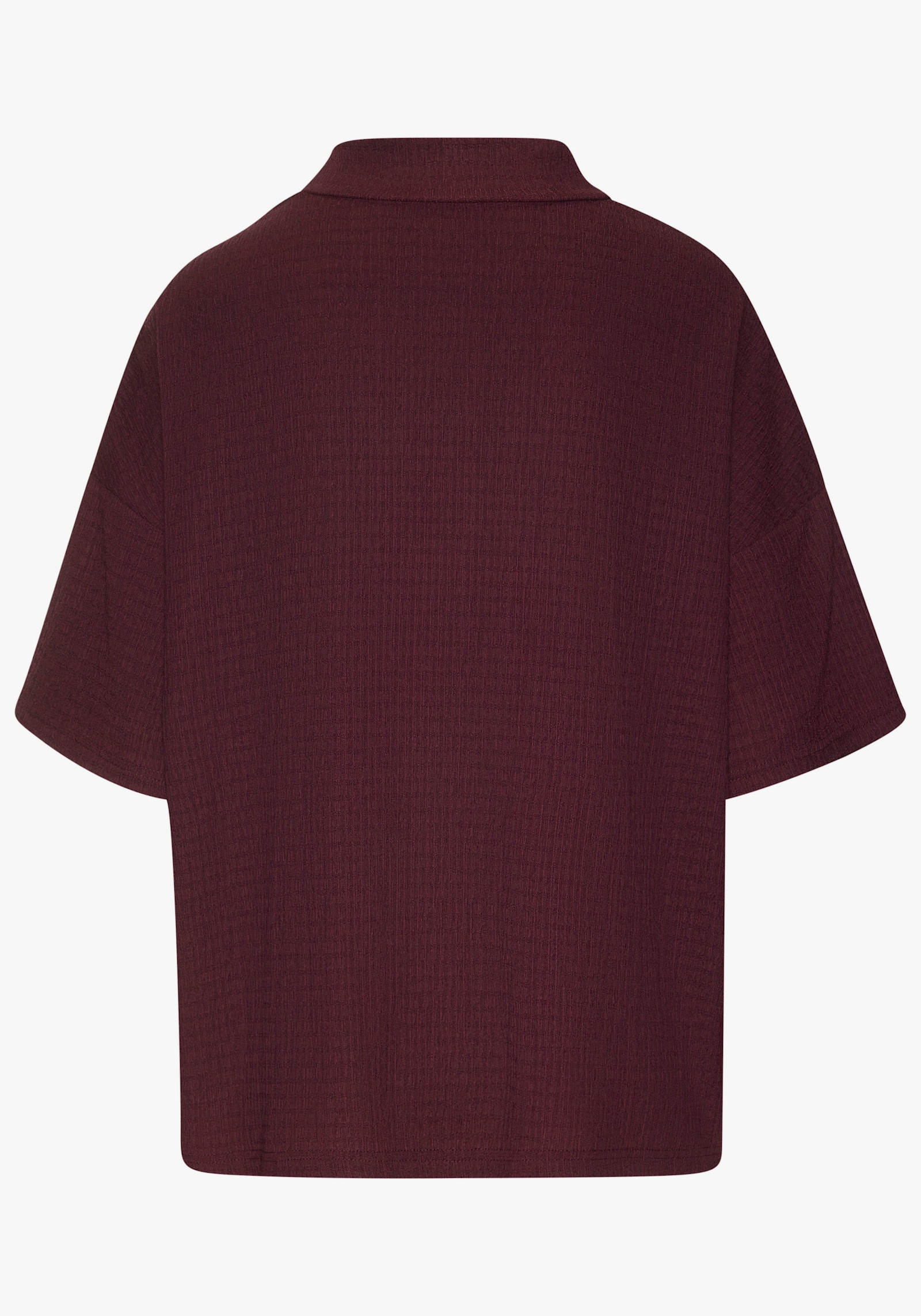 LASCANA Shirt met korte mouwen - aubergine, zwart