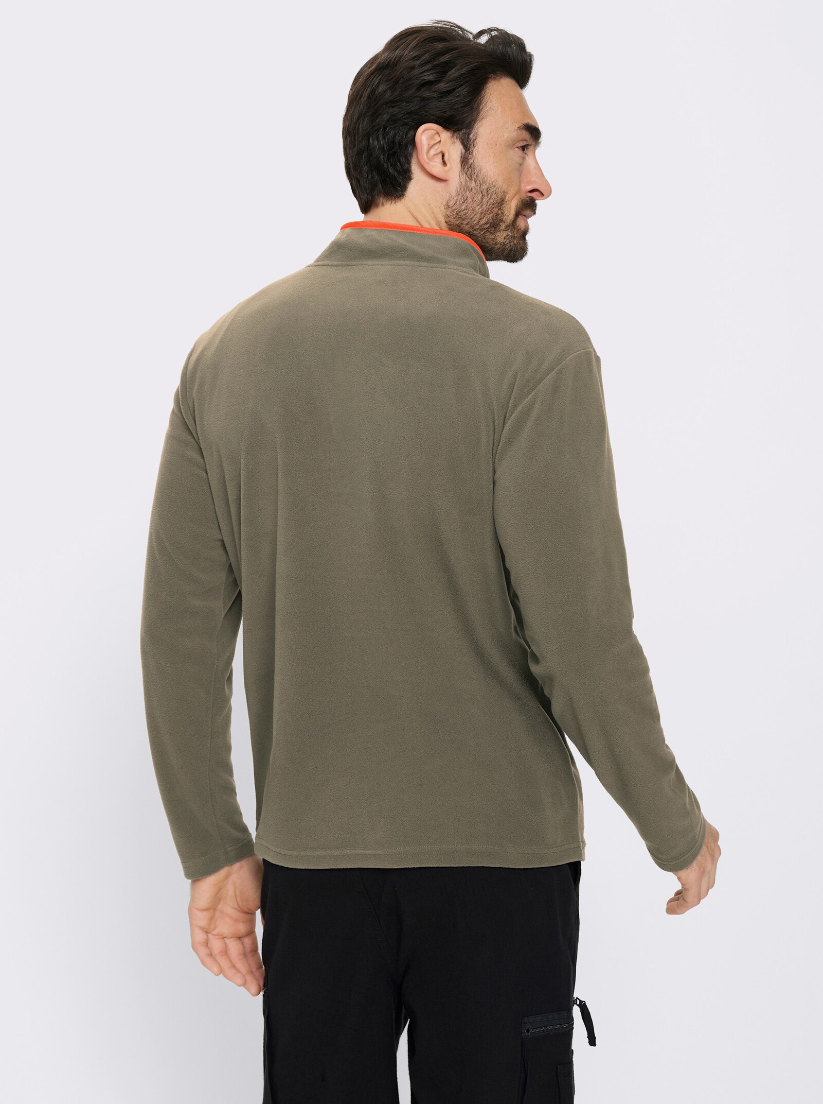 Catamaran Sports Fleeceshirt mit Reißverschluss-Brusttasche - khaki