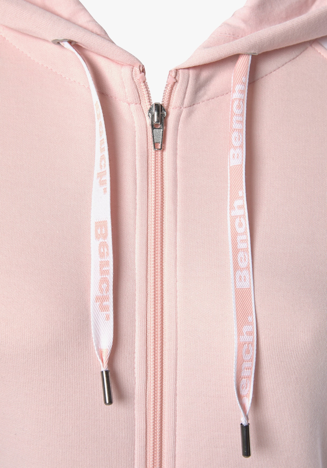 Kapuzensweatjacke - rosa-weiß