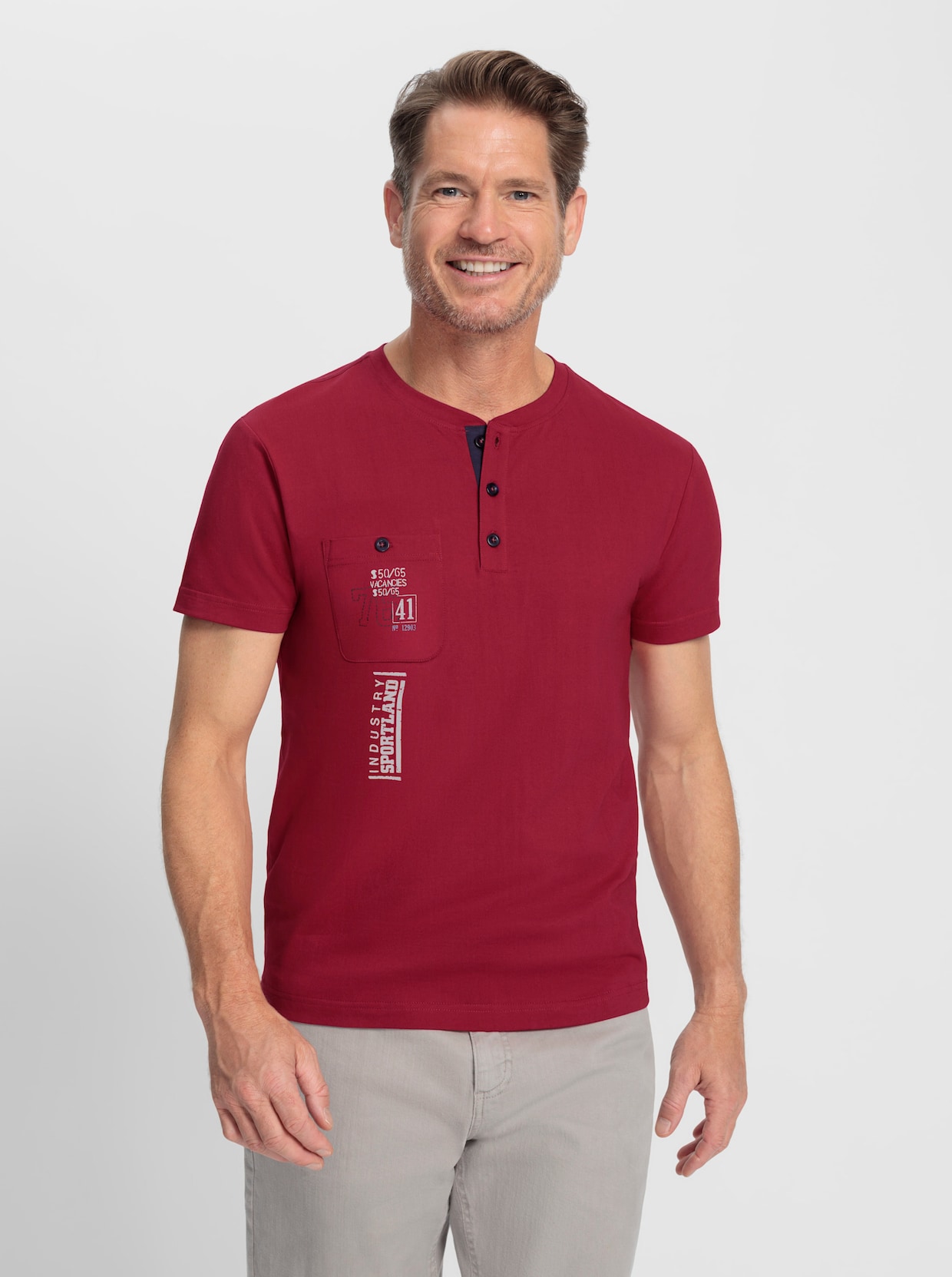 Catamaran Shirt met korte mouwen - kers