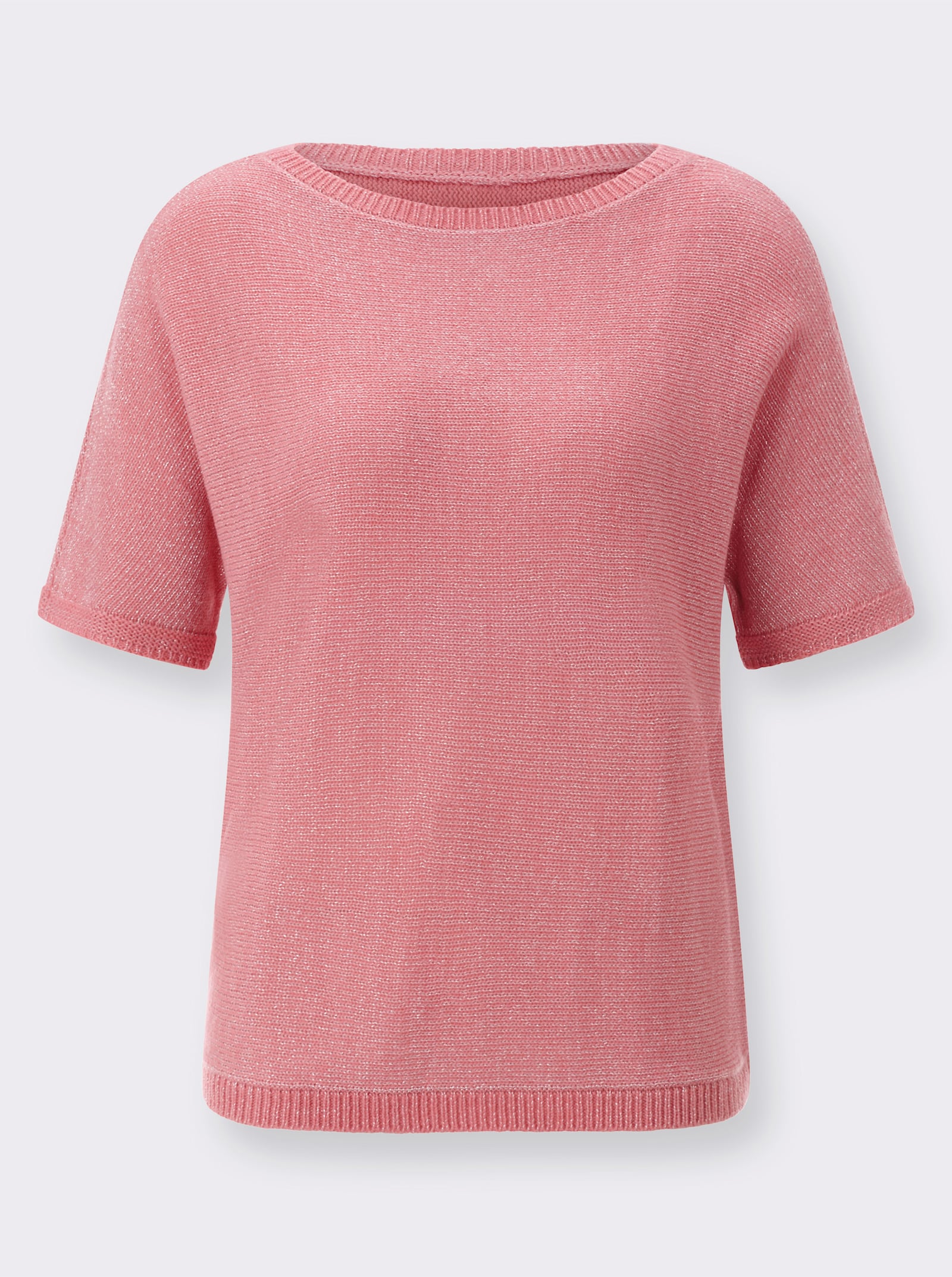 Fledermauspullover mit U-Boot-Ausschnitt - flamingo