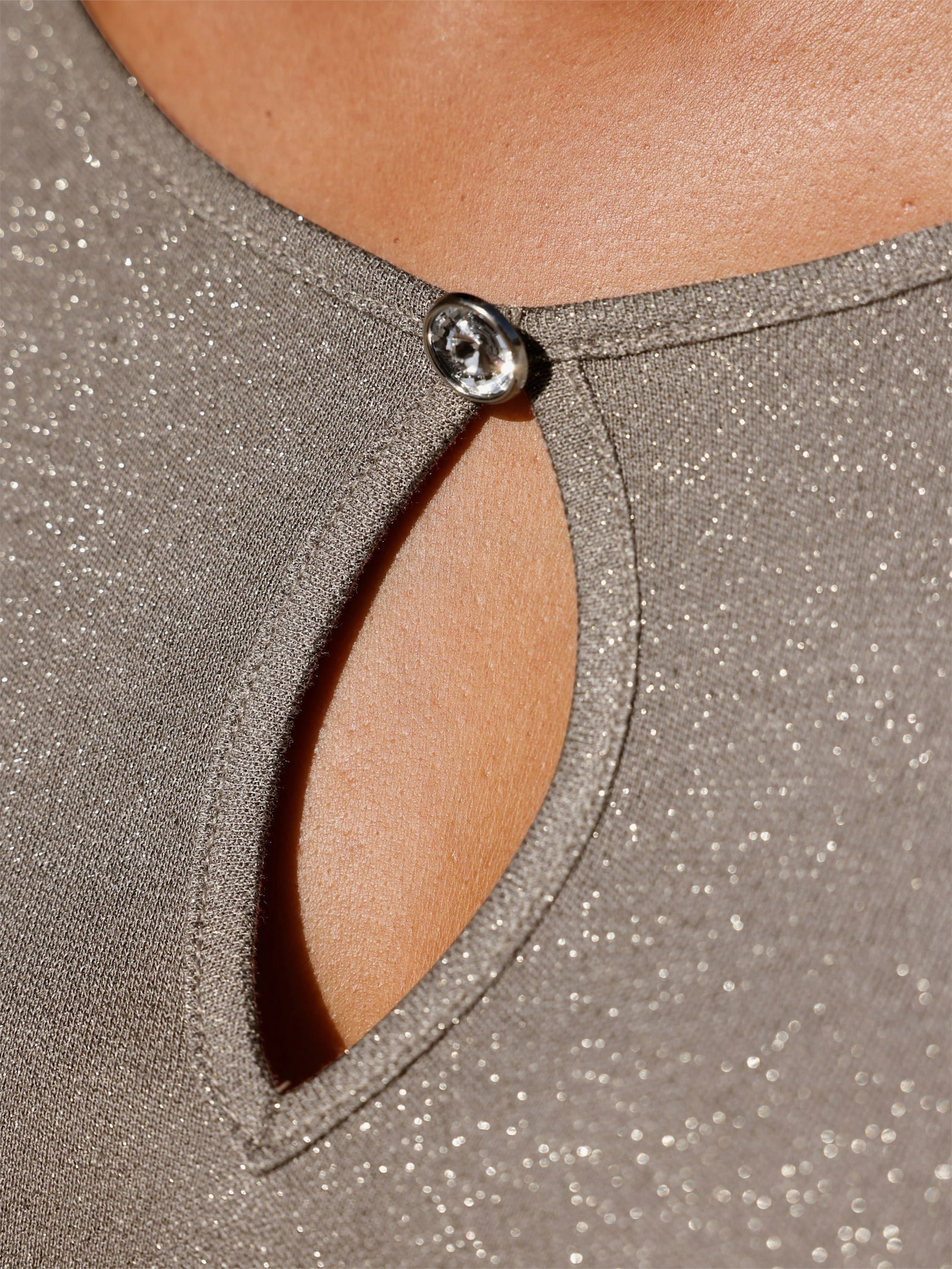 Jersey-Kleid - taupe-meliert