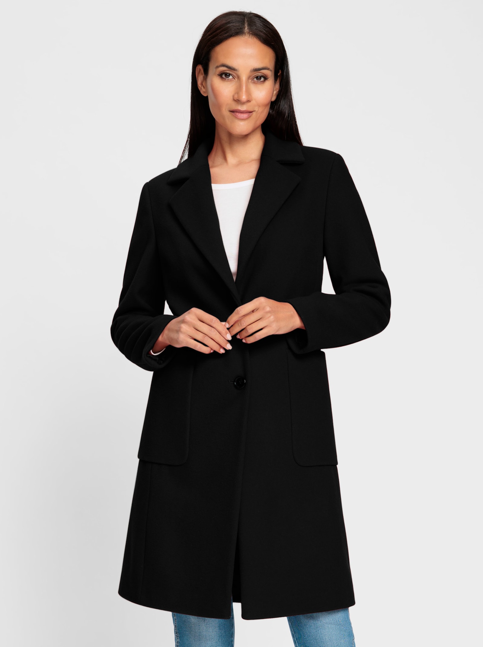 heine Manteau court, grandes poches - noir