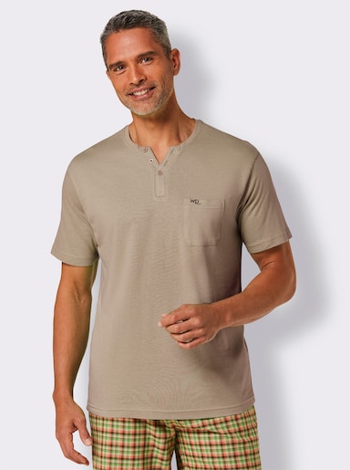 wäschepur men Schlafanzug-Shirt - beige