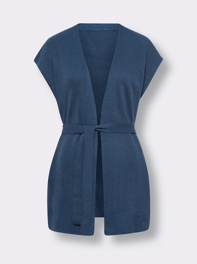 Strickweste - jeansblau