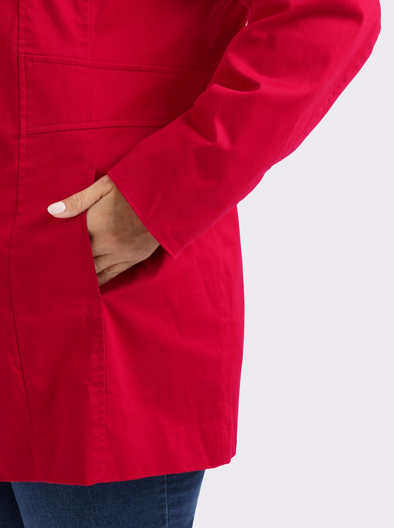 Jacke mit variablem Kragen - rot