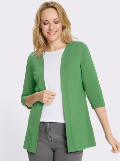 Shirtjacke mit 3/4-Ärmeln - apfel