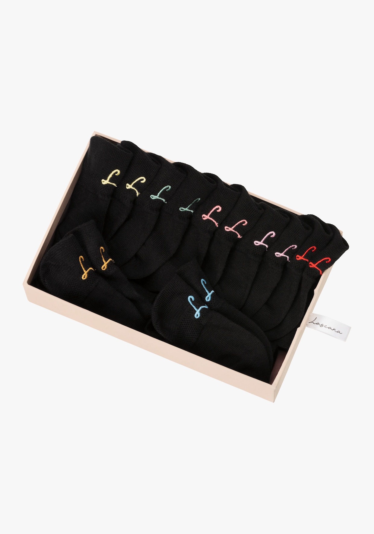 LASCANA Sneakersocken - 7x schwarz