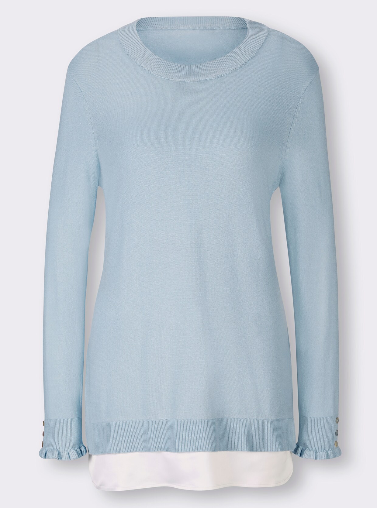 heine 2-in-1-pullover - lichtblauw gemêleerd